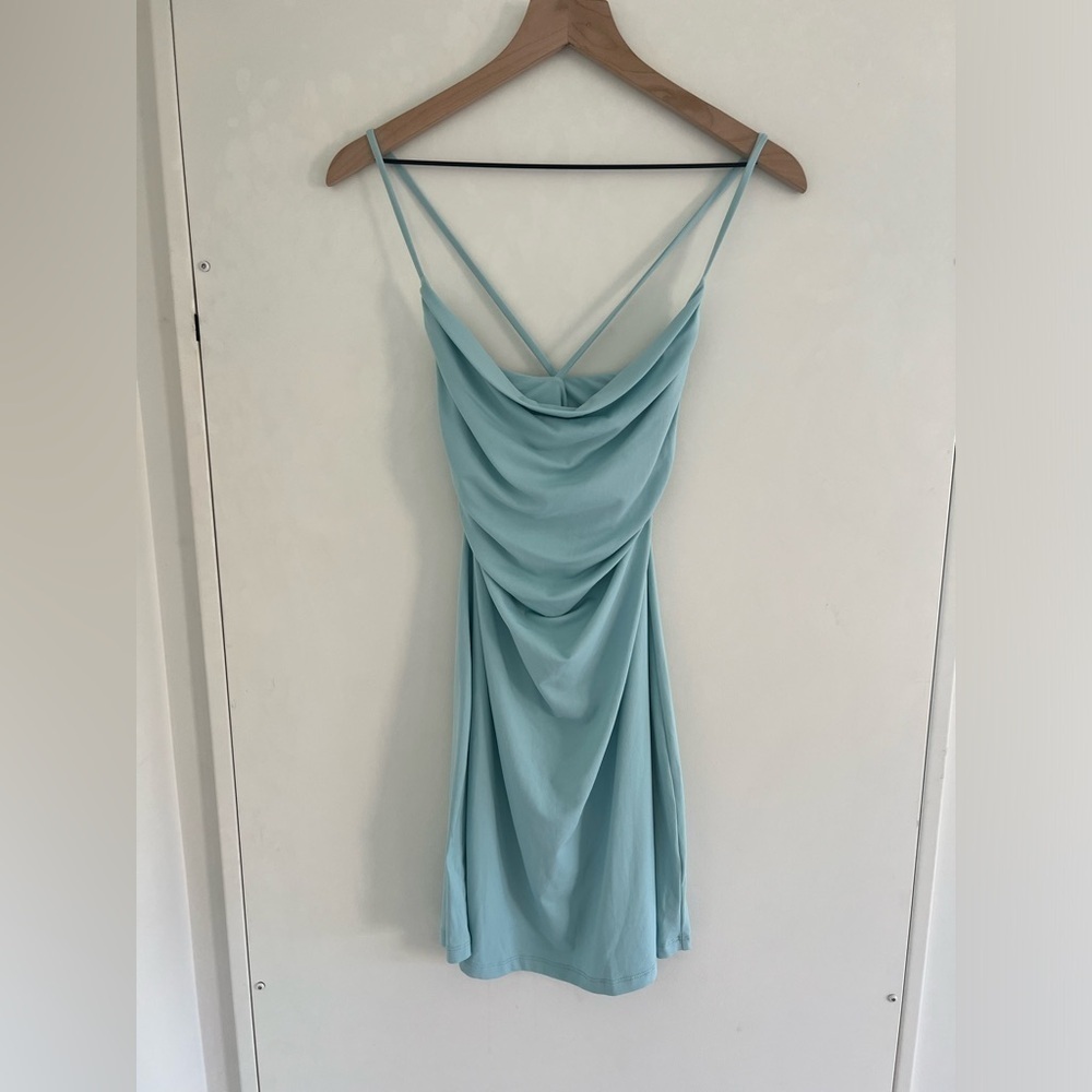 NWT Susana Monoco White Cowl A-Line Dress